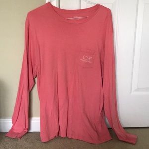 Pink Long Sleeved Men’s Vineyard Vines T Shirt- XL